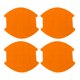 thumbnail image 1 of Calcomanía de copa para manija de puerta de auto 3D universal Unique Bargains, anti-rasguños, naranja, 4 piezas 99x100mm, 1 of 6