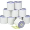 Iconex Impact Printing Carbonless Paper Rolls, 2.25" x 70 ft, White/Canary, 10/Pack