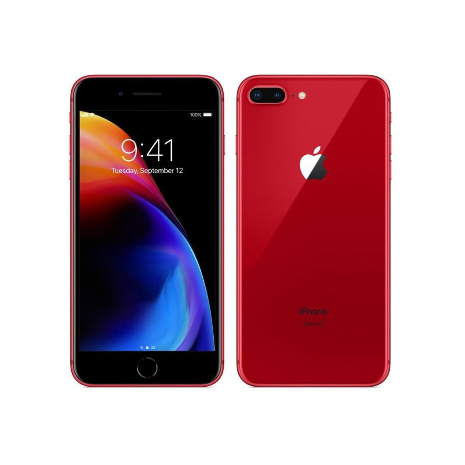 Pre-Owned Apple iPhone 8 Plus (Unlocked) 64GB Red (A1864) Bundle with Wireless Earbuds