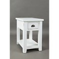 thumbnail image 2 of Wooden One Drawer Chairside Table In Weathered White Finish, 2 of 2