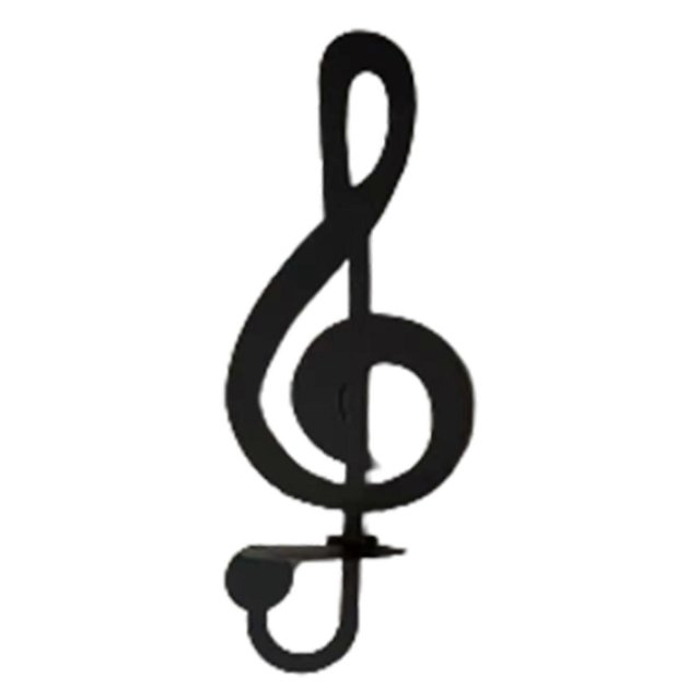 Iron Music Note Candle Holder Black Music Theme Notes Rack for Home Office Classroom Decor