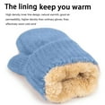 thumbnail image 6 of Women's Winter Gloves Warm Lining Knit Mittens (Blue One Size), 6 of 8