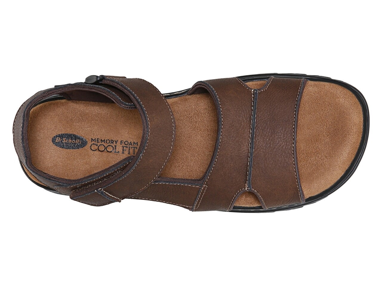 Dr Scholl s Men s Leather Complex Sandal Dark Brown 13M