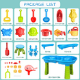 thumbnail image 6 of Richgv Sand Water Table Toy for 3 Year Old Toddlers, 3-Tier Kids Sand and Water Play Table Outside Beach Summer Toys, Outdoor Activity Sensory Play Water Table for Boys Girls, 6 of 8