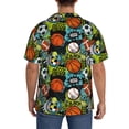 thumbnail image 5 of Sigee Balls Print Men's Shirts Casual Button Down Short Sleeve Summer Beach Shirt Hawaiian Vacation Shirts Tee Shirt-XX-Large, 5 of 7