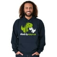 thumbnail image 4 of Fathers Daddysaurus Trex Dinosaur Dad Hoodie Hooded Sweatshirt Men Brisco Brands S, 4 of 5