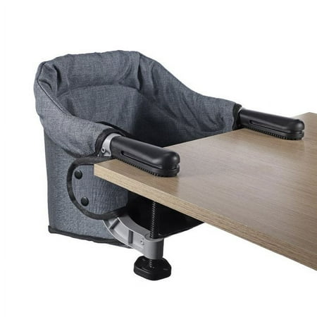 Hook on High Chair, Clip on Table Chair, Portable Fold-Flat Storage, High Load Design, Removable Baby Feeding Seat for Home and Travel, Gray