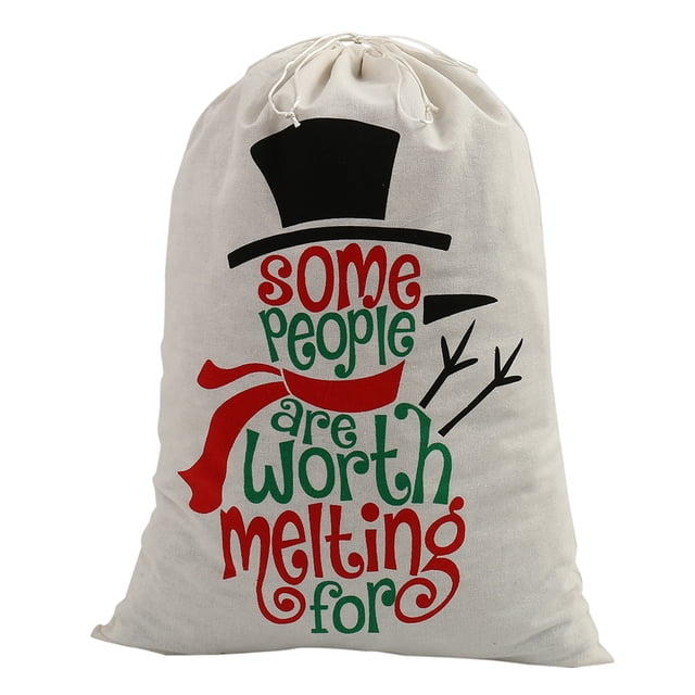 Bolsas de embalaje navideñas de 1/2 piezas con patrones exquisitos, bolsas de regalo duraderas con cordón para festivales