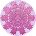 thumbnail image 1 of Ahgly Company Machine Washable Indoor Square Transitional Blossom Pink Area Rugs, 3' Square, 1 of 7