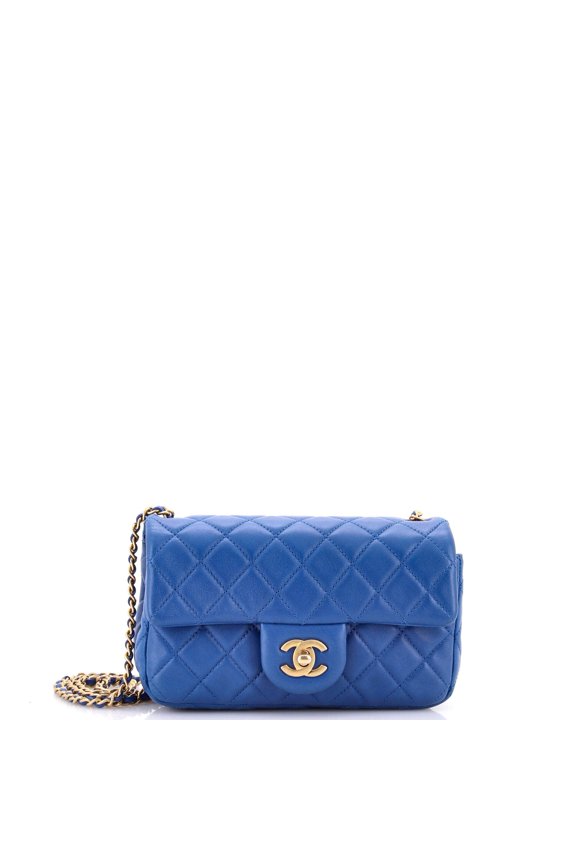 Pre-Owned Pearl Crush Flap Bag Quilted Lambskin Mini By Rebag
