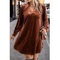 thumbnail image 5 of Ahlaray Velvet V-Neck Dress: Timeless Elegance for Women, 5 of 8