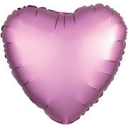 burton+BURTON 17" Solid Satin Luxe Flamingo Heart Shape Balloon