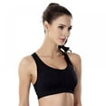 thumbnail image 6 of Baywell Women's Sports Bra Racerback Padded Bra Wirefree Push-up Yoga Bra with Removable Cups Cut Out Back Fitness Running Bra Black L, 6 of 8