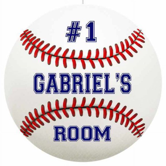 GABRIEL'S Bedroom 14" Round Metal Sign Boys Room Wall Décor Gift 100140030029