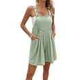 thumbnail image 2 of Solid Color Short Overalls Light Green M, 2 of 7