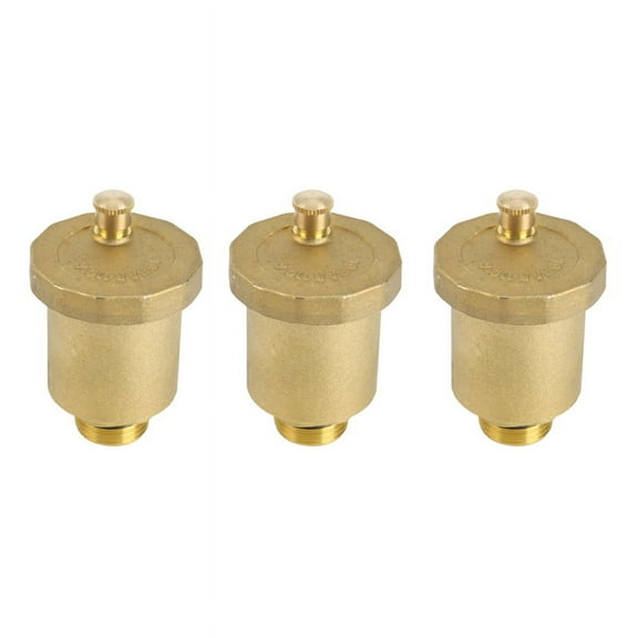 3X Brass Automatic Air Vent Valve 1/2 Inch Male Thread for Solar Water Heater Pressure Relief Tools