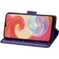 thumbnail image 4 of Wallet Phone Case for Samsung Galaxy A04e,3D Butterfly Pattern PU Leather Flip Kickstand Case with Magnetic Clasp and Cash Card Slots Holster for Galaxy A04e, HZD Purple, 4 of 18