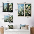 thumbnail image 4 of Designart "White Blue Lilies landscape Pointillism Dot" Lilies Framed Wall Art Set Of 2 - White Floral Framed Canvas Set For Living Room Decor, 4 of 7