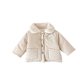thumbnail image 2 of Chaquetas y abrigos casuales de manga larga sin capucha para niños, otoño e invierno, de manga larga, con cuello a cuadros, bordado de osito de peluche, chaqueta de manga larga con botones, abrigo de, 2 of 8