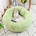 thumbnail image 3 of Round Plush Pet Bed for Dogs & Cats,Fluffy Soft Warm Calming Dog Bed Sleeping Kennel Nest, 3 of 6