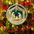 thumbnail image 6 of Nativity Christmas Ornaments, New Christian Ornaments Jesus Nativity Ornament Christmas Tree and Window Decor, Catholic Religious Gifts for Family Friends, Nativity Scene Decor Festive Ornament, 6 of 6