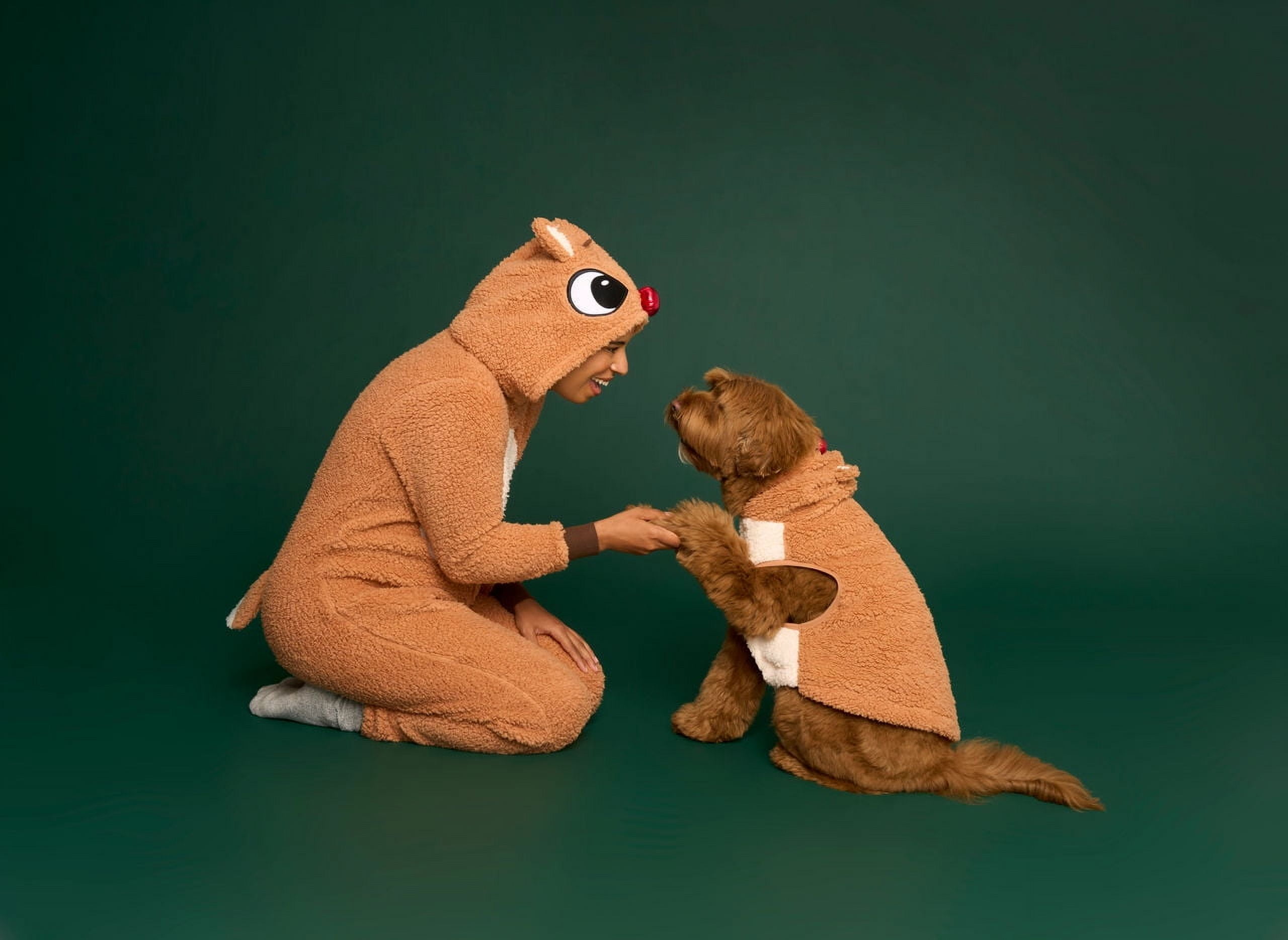 Rudolph Kids Christmas Matching Family Pajamas Union Suit, Sizes 4-12