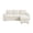 White, variant on Marrber 106" U-Shaped Sectional Sleeper Sofa, 7-Seater Modular with Pull-Out Bed & Hidden Storage, Pet-Friendly Corduroy Fabric, Green