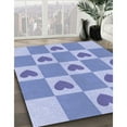 thumbnail image 2 of Ahgly Company Indoor Round Patterned Pastel Blue Area Rugs, 3' Round, 2 of 6