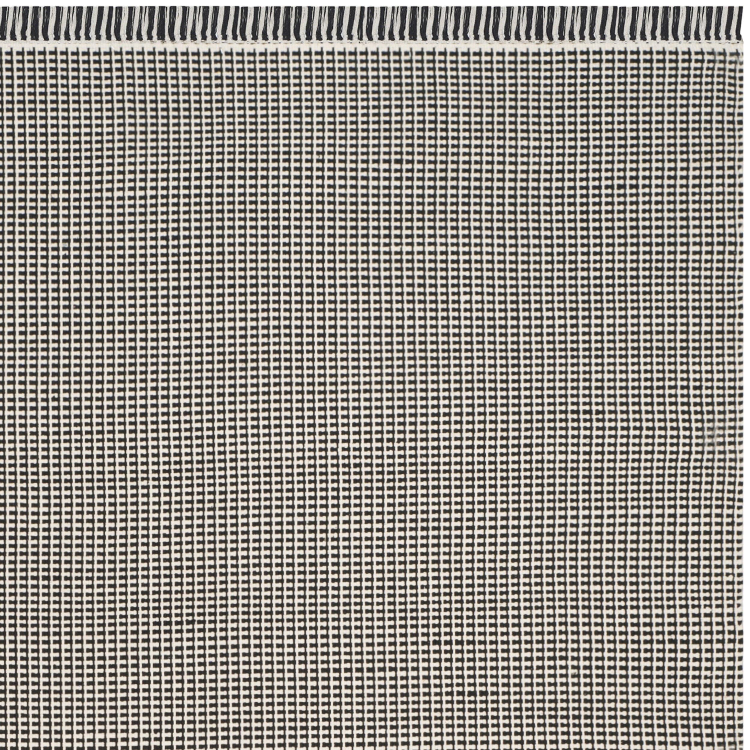 SAFAVIEH Montauk Patton Geometric Cotton Area Rug, Ivory/Black, 9' x 12'