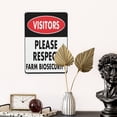 thumbnail image 4 of Visitors Please Respect Farm Biosecurity Tin Sign Warning Metal Sign Vintage Sign Wall Decor for Home Farm Bar Coffee Shop Club Decoration 8x12 Inch, 4 of 6