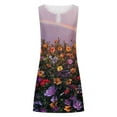thumbnail image 4 of IROINNID Fit&Flare Dress For Women Sleeveless Round Neckline Sexy Vintage Round Dresses Strapless Print Dress, 4 of 5
