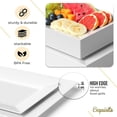 thumbnail image 3 of Exquisite 12.75 Inch. White Rectangular Premium Plastic Plates - 40 Count, 3 of 5