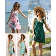 thumbnail image 3 of PPYOUNG Women's Summer Casual V Neck T Shirt Dresses Simple Tank Vest Dress Beach Cover up, 3 of 6