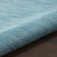 Nourison Positano Indoor/Outdoor Modern Solid Aqua 4' x 6' Area Rug