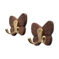 thumbnail image 1 of de pared de madera con forma de mariposa, percheros, ganchos de madera para llaves y toallas para sala de estar, 1 of 9