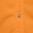thumbnail image 3 of safuny Men's Slim Formal Shirts Solid Tees Clothing Fashion Fall Spring Holiday Long Sleeve Lapel Button Pullover Leisure Workout Comfy Orange XL, 3 of 5