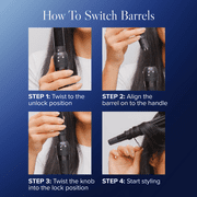 Bio Ionic Twist 3-in-1 Curling Iron with Interchangeable Barrels & Ionic Tech