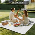 thumbnail image 4 of Outdoor Rug 6x9 ft White Daisy Floral Waterproof Outdoor Patio Rug Mat Non Slip Outside Area Rugs Carpet for RV,Camping,Porch,Deck,Pool,Balconybackyard,Rustic Farm Plaid Bow Wreath, 4 of 9