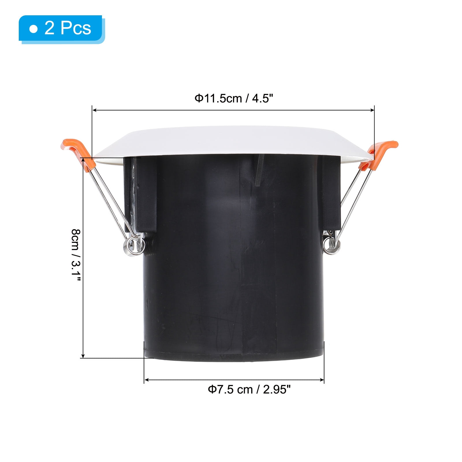 Uxcell 3 Inch Round Air Vent Spring Loaded, 2pcs ABS Soffit Exhaust Vent with Louver Grille for Home Office