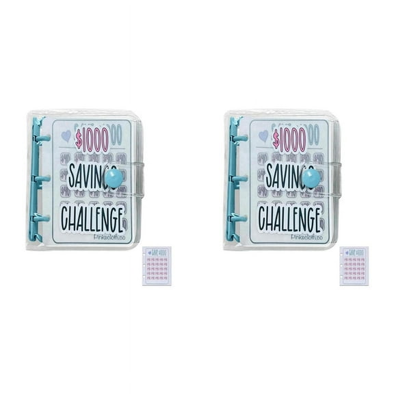 2 x Budget mini binder With envelope-blue