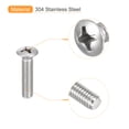 thumbnail image 4 of M6x25mm Oval Head Phillips Machine Screws, 50 Pack 304 Stainless Steel Slightly Raised Countersunk Head Screws, 4 of 5