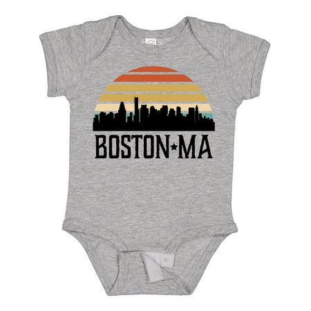 

Inktastic Boston Massachusetts Skyline Sunset Gift Baby Boy or Baby Girl Bodysuit