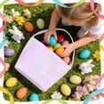 thumbnail image 3 of Easter Bunny Tote Bag Set of 5, Pastel Striped Canvas Baskets with Handles, Reusable Egg Hunt Bags for Kids, Party Favors & Spring Home Decor, 3 of 6