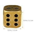 thumbnail image 4 of SHISUYAN 6pcs Brass Craft Dices Simple Game Dice Props Solid Brass Craft Small Dices, 4 of 8