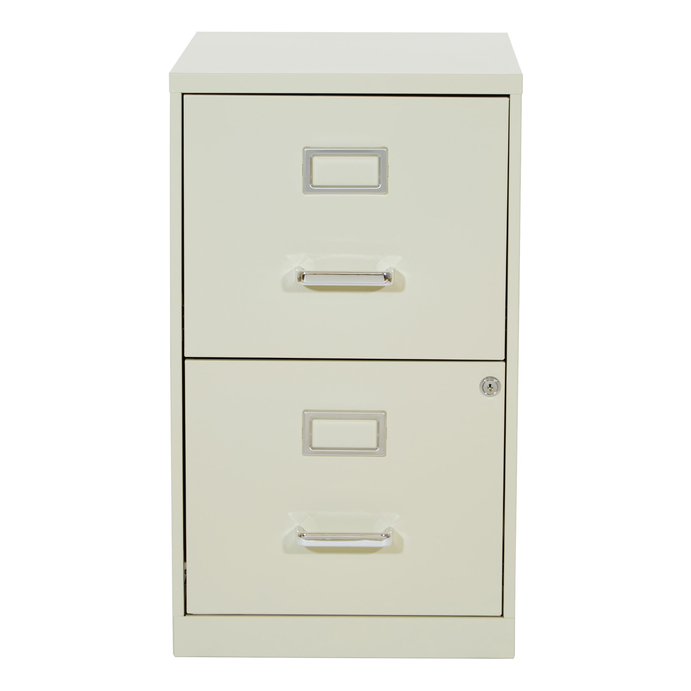 2 Drawer Locking Metal File Cabinet in Tan