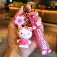 thumbnail image 4 of Llavero Kawaii Sanrio de dibujos animados, Hello Kitty, Kuromi, My Melody, Cinnamoroll, llavero de coche, colgante de mochila, regalo de joyería, 4 of 5