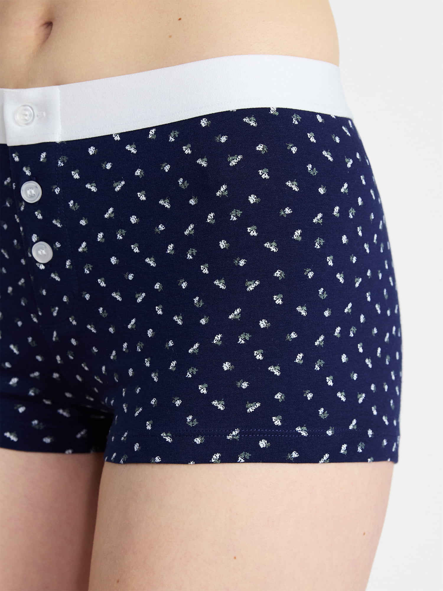No Boundaries Women's Cotton Jersey Boyshort Panties, Sizes XS-XXXL