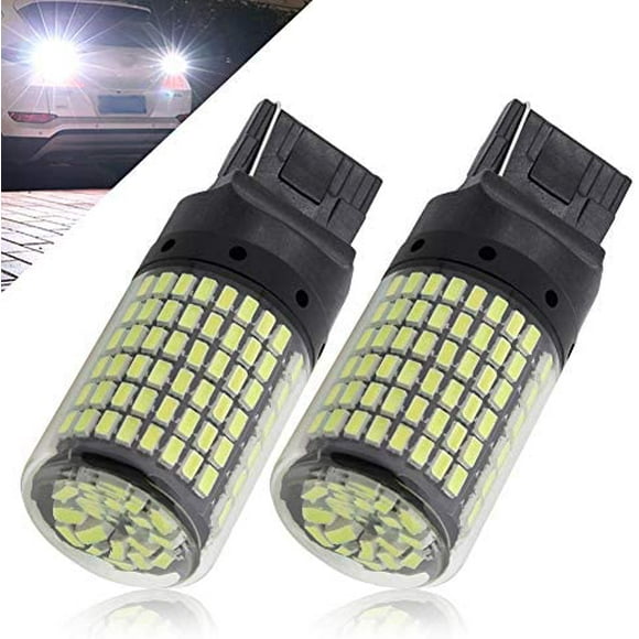 BOODLIED 19.5Watts No Hyper Flash 7440 T20 W21W LED Bulbs High Power 3014 144-SMD Chips LED Bulb For Backup Reverse