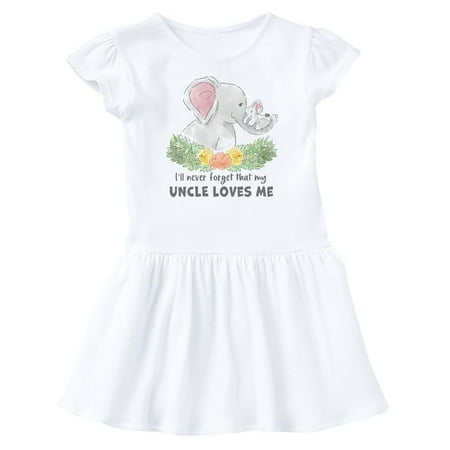 

Inktastic I ll Never Forget That My Uncle Loves Me Cute Elephants Gift Baby Girl Dress