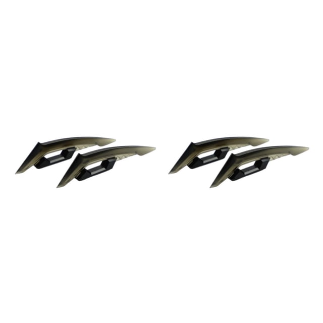 Decodeary Aerodynamic Spoiler Wing Durable Aerodynamic Winglets Moto Sticker Motorcycle black 2Set